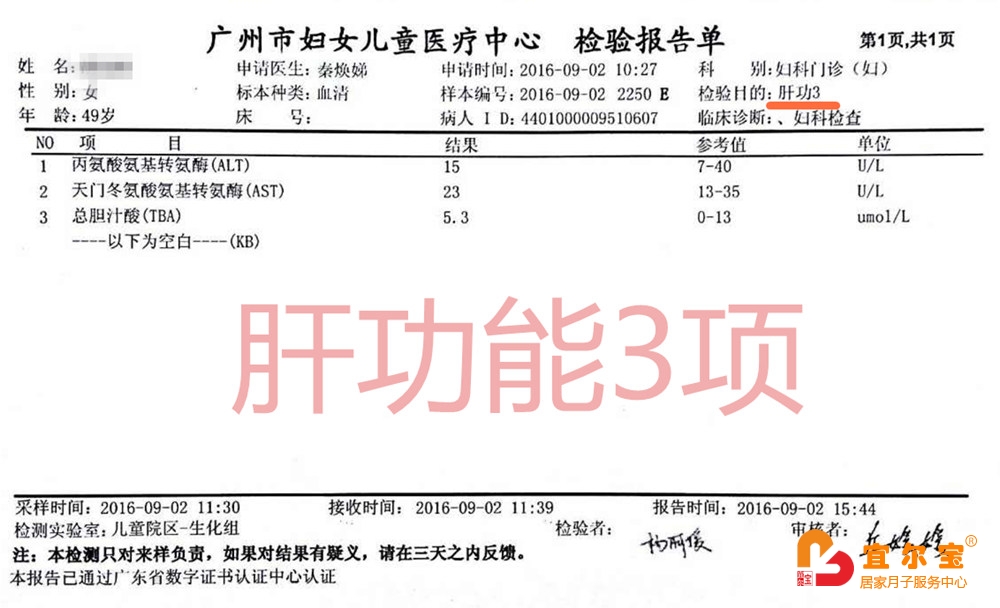 宜爾寶月嫂體檢項目